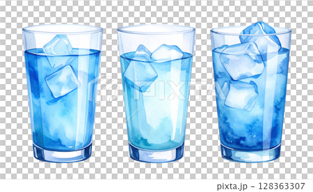 冰水、冷水、冷水的插圖素材 128363307