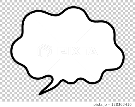 Simple blurry speech bubble_vector illustration 128363410