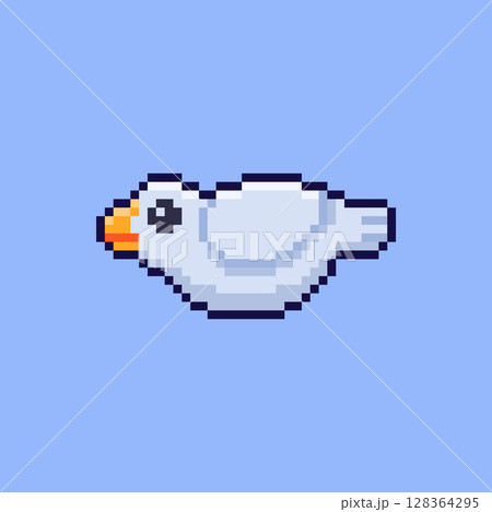 Pixel art Flying Bird game asset design Pixel art Flying Bird game asset design 128364295