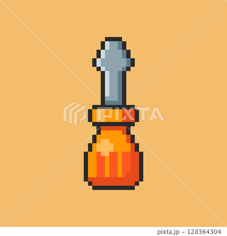Pixel art screwdriver game asset design 128364304