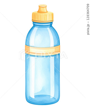 哺乳瓶の水彩イラスト 128364709