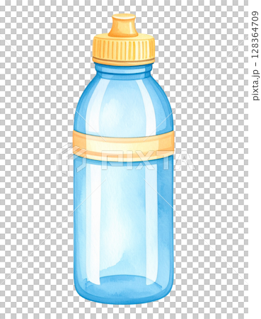 哺乳瓶の水彩イラスト 128364709