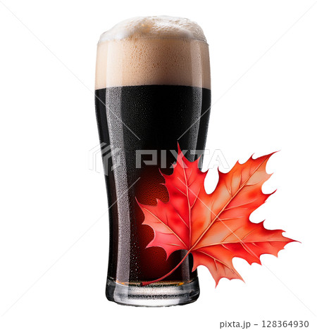 秋の黒ビール 128364930