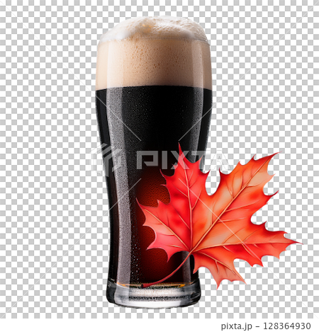秋の黒ビール 128364930
