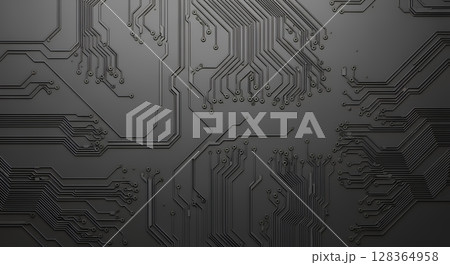 ハイテクな背景 コンピュータ回路の描写 128364958