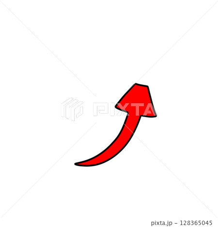 急上昇 上昇 矢印 赤色 シンプル 急上昇 上昇 矢印 赤色 シンプル 128365045
