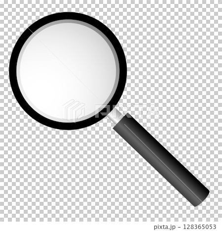 リアルな虫眼鏡のイラスト素材 128365053
