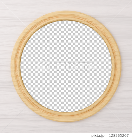 3D material_picture frame_round_yellow 128365207