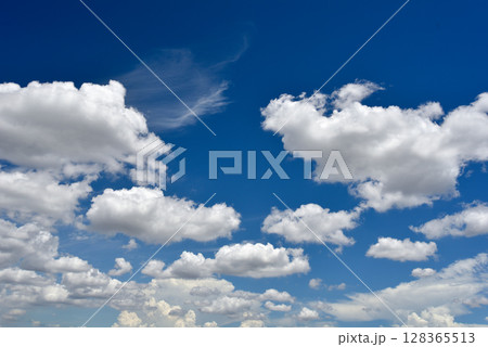 空　青空　背景素材　 128365513