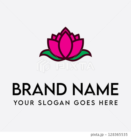 Graceful Lotus Logo Design 128365535