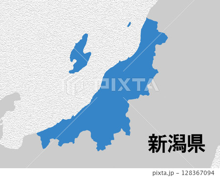 日本地図　新潟県 128367094