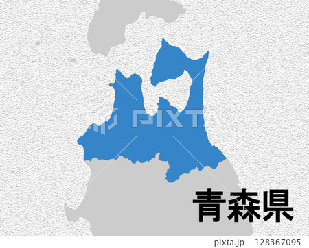 日本地図　青森県 128367095