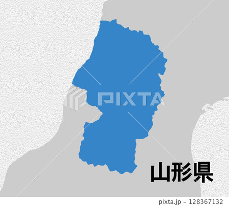 日本地図　山形県 128367132