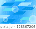 グラデーション　背景　青　モザイク　幾何学模様 128367206