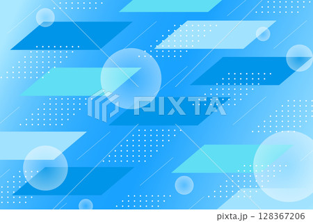 グラデーション　背景　青　モザイク　幾何学模様 128367206