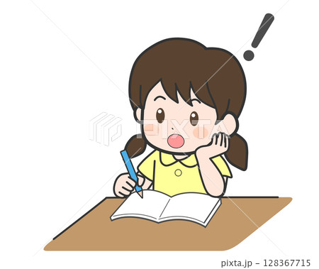 学習する子ども：思考とひらめき 128367715