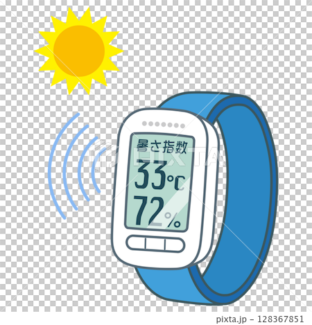 Heatstroke index meter Heatstroke alarm 128367851