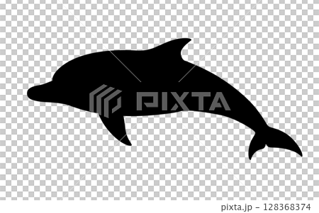 イルカのシルエット_ベクターイラスト 128368374
