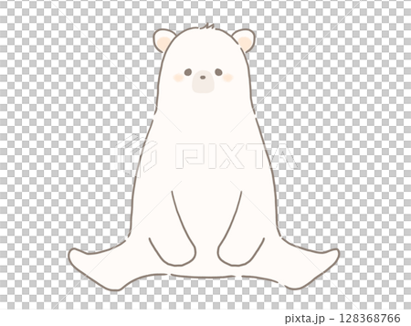 可愛的白熊插圖 128368766