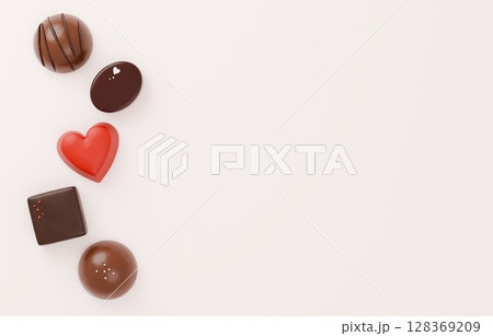 3D素材_バレンタインチョコレート 128369209