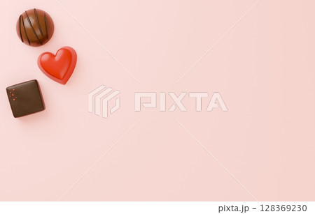 3D素材_バレンタインチョコレート 3D素材_バレンタインチョコレート 128369230