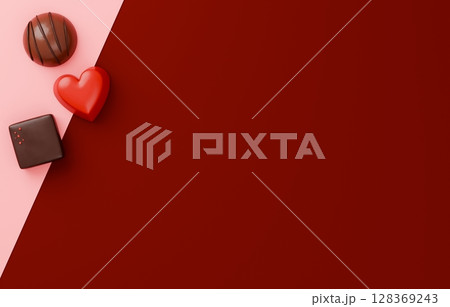 3D素材_バレンタインチョコレート 128369243