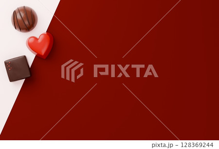 3D素材_バレンタインチョコレート 3D素材_バレンタインチョコレート 128369244