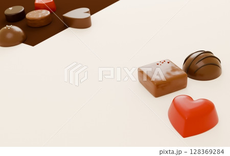 3D素材_バレンタインチョコレート 128369284