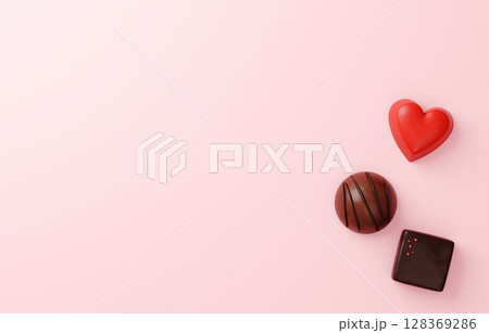 3D素材_バレンタインチョコレート 128369286