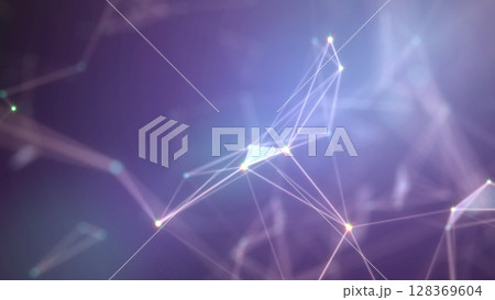 Technological background from polygons and lines.Molecule structure and communication.Technology banner.illustration. 128369604