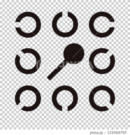 Eye Test and Rundle Ring Eye Test and Rundle Ring 128369795