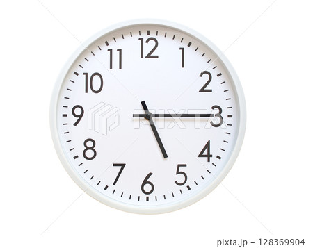 Wall clock showing 05:15 or 17:15. minimalist analog wall clock. suitable for time concept, deadline, schedule, or time zone visuals. Wall clock showing 05:15 or 17:15. minimalist analog wall clock. suitable for time concept, deadline, schedule, or time zone visuals. 128369904
