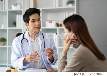 Doctor Discussing Treatment Options with Patient Doctor Discussing Treatment Options with Patient 128370026