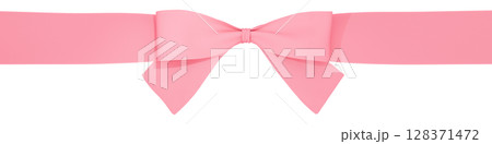 3D素材_リボン_ピンク 128371472