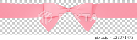 3D素材_リボン_ピンク 128371472