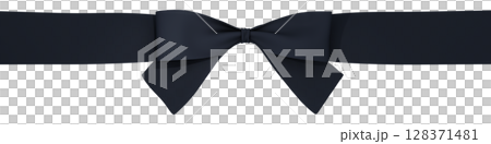 3D素材_リボン_黒 128371481