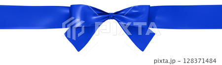 3D素材_リボン_青 128371484