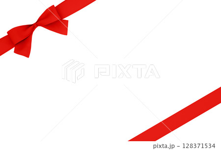 3D素材_リボン_赤 3D素材_リボン_赤 128371534