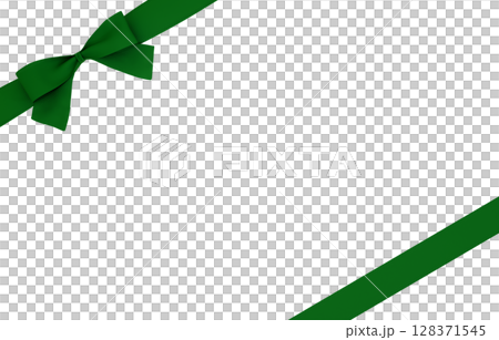 3D素材_リボン_緑 3D素材_リボン_緑 128371545