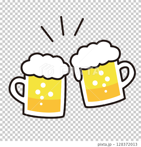Illustration of a toast with draft beer 128372013