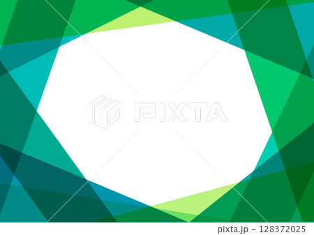 幾何学のフレームデザイン 背景素材 グリーン 幾何学のフレームデザイン 背景素材 グリーン 128372025