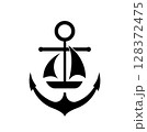 anchor with ship illustrator 128372475