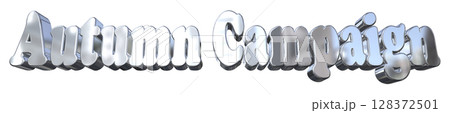 3DCG文字「Autumn Campaign（オータムキャンペーン）」秋のキャンペーン 128372501