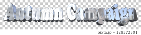 3DCG文字「Autumn Campaign（オータムキャンペーン）」秋のキャンペーン 128372501