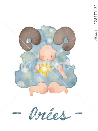 もこもこおひつじ座のキャライラスト 128373126