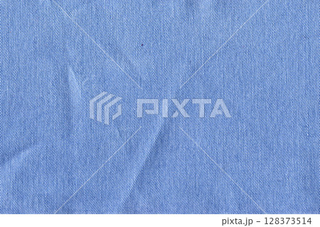 Detail of dark Blue Jeans denim texture. 128373514