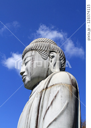 壺阪寺の桜大仏 128374115