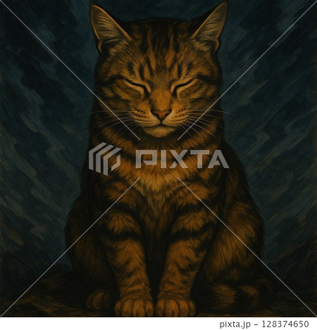寝ている猫 128374650