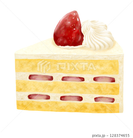 大きないちごのショートケーキ 128374655