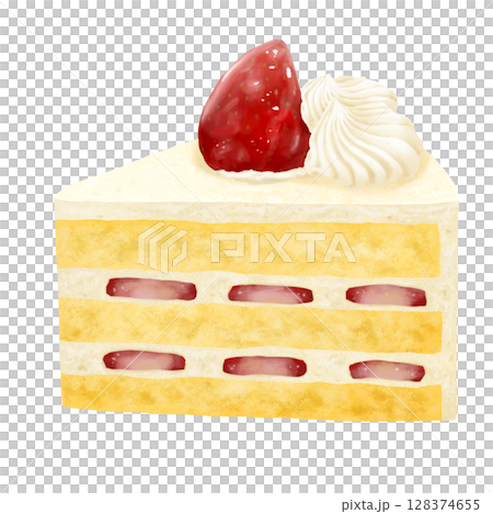 大きないちごのショートケーキ 128374655